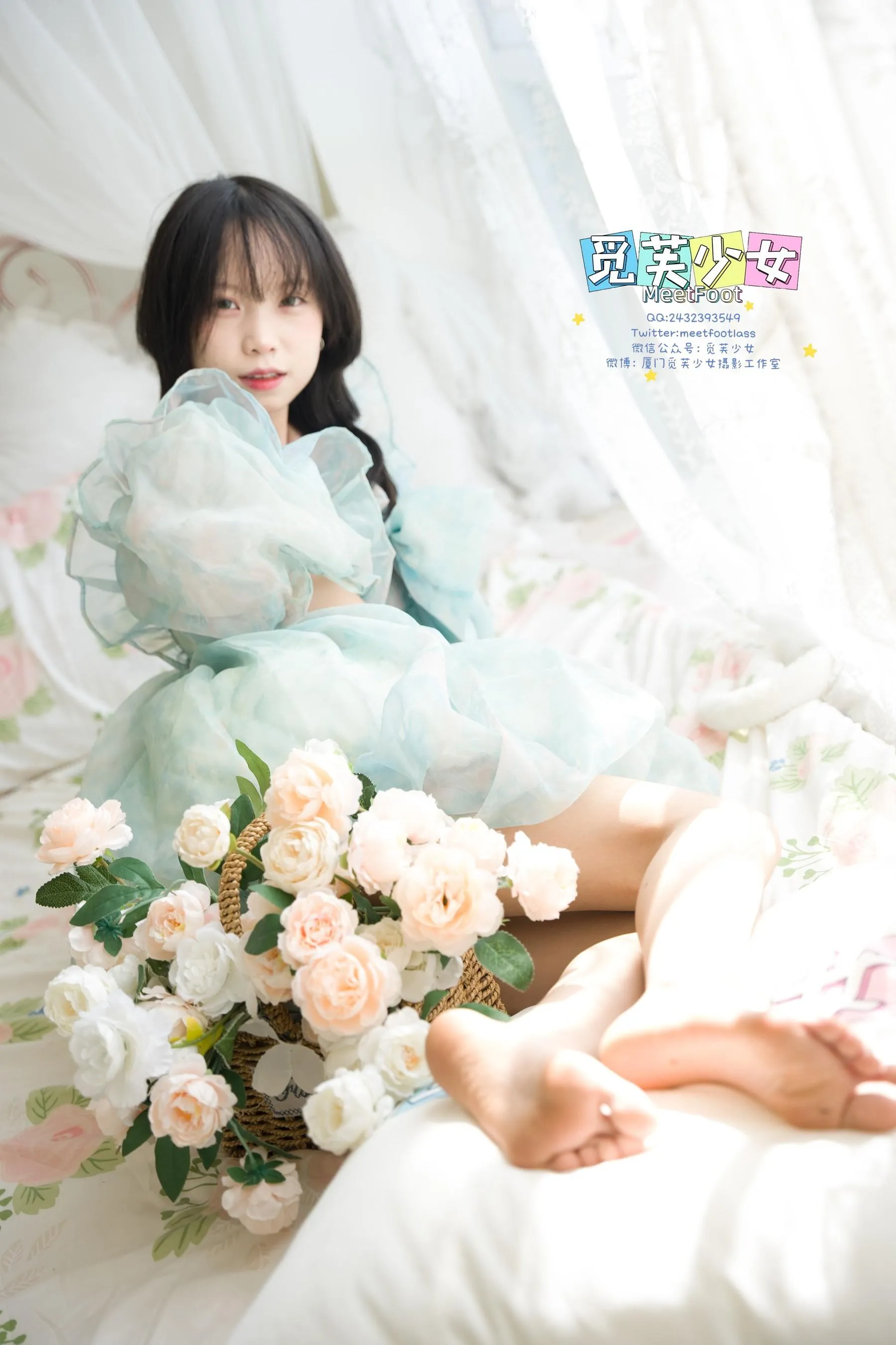 觅芙少女 NO.033 小婉-一袭蓝色纱裙构筑今晚浪漫的梦境-PIC [249P]插图1